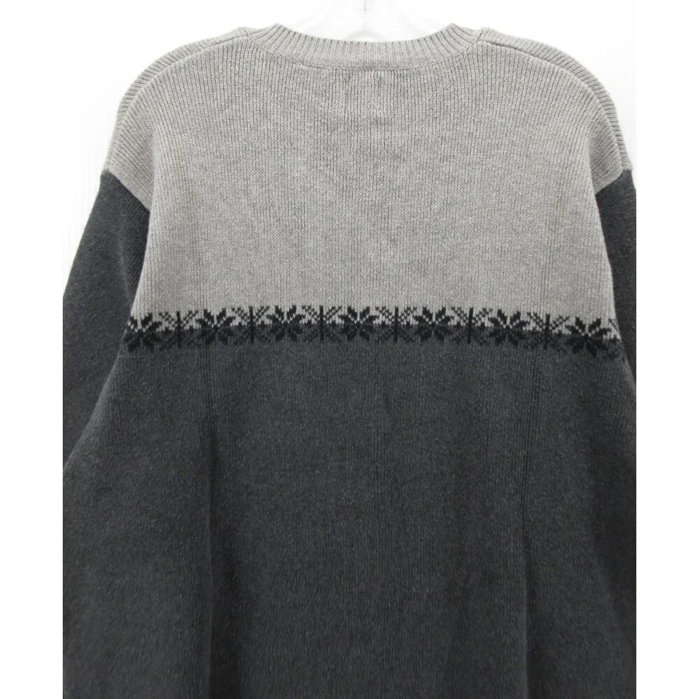 VINTAGE Gap Sweater Medium Pullover Nordic Fair Isle Colorblock Y2K *